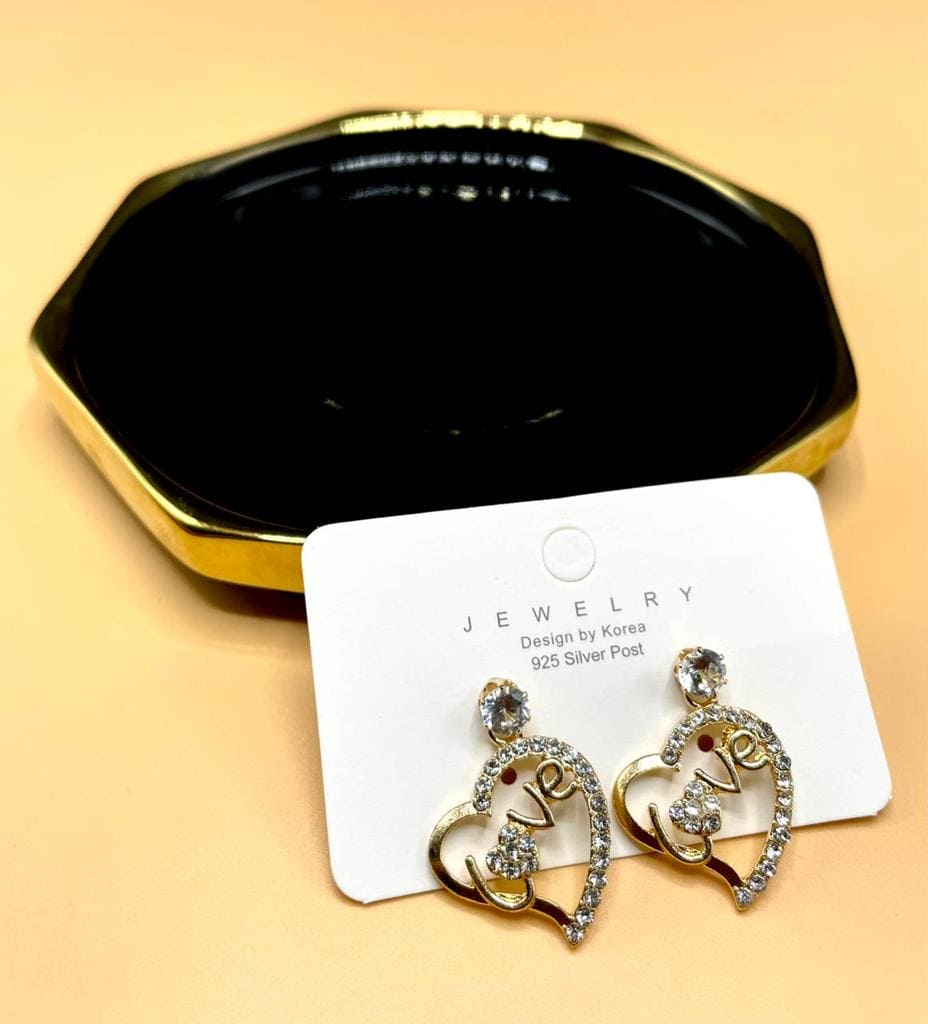 Love Rhinestones Drop Earings For Women, Drop Dangle Women's Earings, Silver Shiny Drop Earrings Love Rhinestones Drop Earings For Women, Drop Dangle Women's Earings, Silver Shiny Drop Earrings